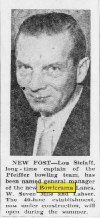 Bowlerama - Feb 08 1958 Article (newer photo)